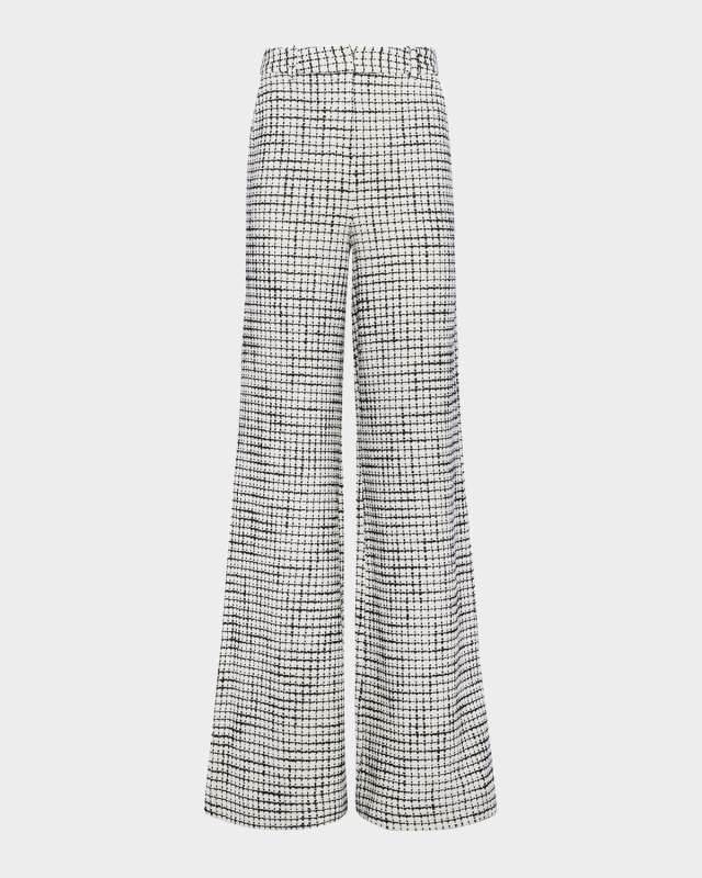 Pilar Tweed Wide-Leg Pants
